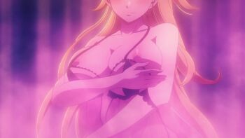 1boy 5girls abs amber_idonokan animal_ears animated anime_screenshot aphrodisiac arm_under_breasts babydoll balck_hair black_gloves blank_eyes blonde_hair blue_eyes blue_hair bouncing_breasts breasts cat_ears cat_girl cat_tail cleavage collarbone completely_nude covering_crotch covering_privates dark-skinned_female dark_skin dragon_girl dragon_horns dress elbow_gloves elf gloves glowing glowing_tattoo granat_needakitta green_eyes groin hairband highres horns jewelry kekkon_yubiwa_monogatari large_breasts long_hair medium_hair multiple_girls muscular muscular_male navel nephrites_lomka nipples nonaka_himeno nude pink_babydoll pointy_ears ponytail pubic_tattoo ring robe robe_pull running saphir_maasa satou_haruto see-through_clothes short_hair small_breasts smile sound stomach tagme tail tattoo thighs thumbs_up undressing undressing_another video wedding_ring white_hair wide_hips yellow_eyes