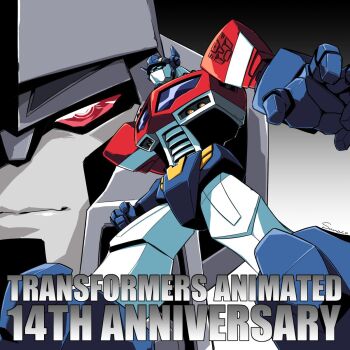 autobot decepticon helmet highres humanoid_robot insignia machine mask mecha mecha_focus megatron mijinkotail029 mouth_mask no_humans optimus_prime robot science_fiction transformers transformers:_generation_1 transformers_animated