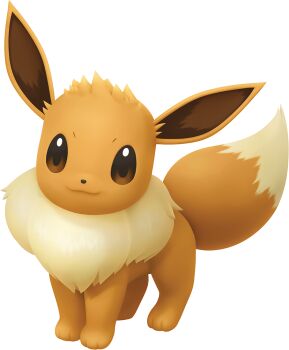 3d animal_focus artist_request brown_eyes closed_mouth eevee full_body gen_1_pokemon nintendo no_humans official_art pokemon pokemon_(creature) pokemon_focus pokemon_legends:_z-a simple_background smile solo third-party_source white_background