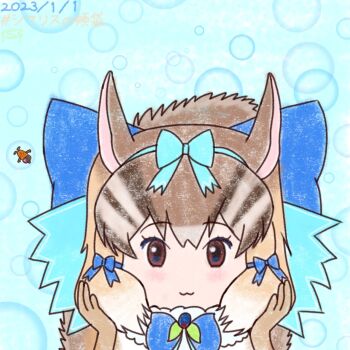 Rule 34 | 1girl, chipmunk costume, chipmunk ears, chipmunk girl, highres, kemono friends, kemono friends v project, looking at viewer, siberian chipmunk (kemono friends), simple background, solo, virtual youtuber