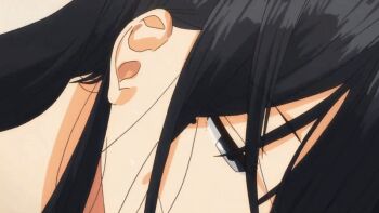 1boy 1girl 2024 animated animated_gif anime_screenshot assertive_female black_hair censored close-up cum cum_in_mouth deepthroat ejaculation expressionless fellatio gomu_o_tsukete_to_iimashita_yo_ne… indoors mole mole_under_eye mosaic_censoring oral penis solo_focus sweat tanezawa_nanami_(rouka) torudaya_(animation_studio)