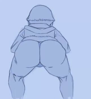 1girl animated animated_gif ass ass_shake d-art female_focus from_behind hyuuga_hinata hyuuga_hinata_(genin) kyojiri_loli loli naruto_(classic) naruto_(series) short_hair simple_background solo tagme twerking