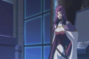 1girl 4boys animated animated_gif breasts code_geass cornelia_li_britannia third-party_edit gun large_breasts lowres multiple_boys parody schneizel_el_britannia spoilers sword third-party_edit v.v. weapon