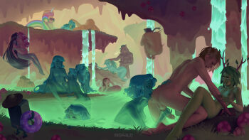 3boys 6+girls absurdres adventure_time anilingus antlers anus bmo canyon_(adventure_time) colored_skin completely_nude finn_the_human fisting floating furry furry_male grey_skin group_sex handjob highres horns huntress_wizard indfald jake_the_dog lady_rainicorn long_hair marceline_abadeer monster_girl multiple_boys multiple_girls nude nymph orgy partially_submerged pink_skin plant_hair princess_bonnibel_bubblegum see-through_body slime_girl susan_strong uncensored very_long_hair water water_nymphs_(adventure_time)