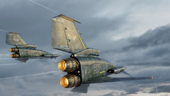 3d afterburner aircraft airplane black_panther camouflage canards cloud commentary contrail drone energy_cannon english_commentary fighter_jet flying gun highres juan_gimenez_(style) machine_gun military_vehicle panther panther_drone photo_background realistic robot roundel science_fiction the_fourth_power thrusters user_ksaj8535 weapon