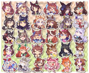 6+girls @_@ absurdres adjusting_clothes adjusting_headwear agnes_tachyon_(tach-nology)_(umamusume) agnes_tachyon_(umamusume) ahoge aiguillette animal_ears aqua_bow aqua_bowtie aqua_socks armband armor ascot asymmetrical_gloves bag bandaid bandaid_on_leg bandeau bare_shoulders beanie between_breasts black_ascot black_bow black_coat black_gem black_gloves black_hair black_jacket black_necktie black_pantyhose black_shirt black_shrug black_skirt blue_bow blue_coat blue_dress blue_eyes blue_flower blue_gloves blue_hairband blue_hat blue_jacket blue_rose blue_sailor_collar blue_scarf blue_sports_bra blue_wrist_cuffs blunt_bangs blush boots bow bowtie braid breasts brooch brown_eyes brown_hair brown_hat buruma buttons candy cape carrot center_frills chanchanko_(clothes) checkered_ribbon cleavage_cutout closed_eyes closed_mouth clothing_cutout coat coffee_mug collared_shirt crown cup daiwa_scarlet_(peak_blue)_(umamusume) daiwa_scarlet_(umamusume) dantsu_flame_(center_spotlight)_(umamusume) dantsu_flame_(umamusume) detached_sleeves dice dice_necklace dice_pendant domino_mask double-breasted double-parted_bangs dream_journey_(reminder_of_dreamland)_(umamusume) dream_journey_(umamusume) dress drinking_glass ear_bow ear_covers ear_ornament ear_ribbon ear_scrunchie ear_tag earrings ears_through_headwear eating el_condor_pasa_(el_numero_1)_(umamusume) el_condor_pasa_(umamusume) epaulettes eye_mask eyewear_strap fang fenomeno_(black_flames_of_the_righteous_spirit)_(umamusume) fenomeno_(umamusume) fingerless_gloves flipped_hair flower flower-shaped_pupils flower_in_eye food frilled_coat frilled_jacket frills gem glasses gloves goggles goggles_around_neck gold_boots gold_corset gold_hairband gold_ship_(red_strife)_(umamusume) gold_ship_(umamusume) green_gem green_jacket green_sailor_collar green_sleeves grey_hair grey_hat grey_tail hair_between_eyes hair_intakes hair_ornament hair_over_one_eye hairband hairclip half_up_braid half_up_half_down_braid haru_urara_(bestest_prize)_(umamusume) haru_urara_(umamusume) hat hat_flower headband heart highres hime_cut holding holding_candy holding_carrot holding_cup holding_food holding_lollipop horse_ears horse_girl horse_tail horseshoe_hat_ornament horseshoe_ornament jacket jewelry jungle_pocket_(champion's_battle_cry)_(umamusume) jungle_pocket_(umamusume) kitasan_black_(gilded_shrine_to_glory)_(umamusume) kitasan_black_(umamusume) kouhaku_nawa lab_coat large_breasts lightning_bolt_print lightning_bolt_symbol lollipop long_hair long_hair_between_eyes long_sleeves looking_at_viewer manhattan_cafe_(creeping_shadow)_(umamusume) manhattan_cafe_(umamusume) mask matikanetannhauser_(clippety-tippety-clop)_(umamusume) matikanetannhauser_(umamusume) medal medium_hair megbanned meisho_doto_(turbulent_blue)_(umamusume) meisho_doto_(umamusume) mejiro_mcqueen_(frontline_elegance)_(umamusume) mejiro_mcqueen_(umamusume) mini_crown mismatched_gloves mug multicolored_hair multicolored_hairband multicolored_jacket multiple_girls multiple_rings nakayama_festa_(shichuukyuukatsu)_(umamusume) nakayama_festa_(umamusume) neckerchief necklace necktie newsboy_cap notched_ear oguri_cap_(starlight_beat)_(umamusume) oguri_cap_(umamusume) one_eye_closed onigiri open_clothes open_mouth orange_hair orange_tail orfevre_(control)_(umamusume) orfevre_(umamusume) pants pantyhose parallel_hairclips peaked_cap pillbox_hat pink_ascot pink_buruma pink_cape pink_crown pink_hair pink_hairband pink_headband pinwheel pinwheel_hair_ornament pleated_skirt ponytail puffy_sleeves purple_bow purple_eyes purple_hair purple_ribbon purple_vest red_bow red_buruma red_cape red_coat red_dress red_eyes red_gloves red_headband red_jacket red_neckerchief red_shirt ribbon rice_shower_(rosy_dreams)_(umamusume) rice_shower_(umamusume) ring rope rose sailor_collar sakura_bakushin_o_(blossom_in_learning)_(umamusume) sakura_bakushin_o_(umamusume) satono_diamond_(natural_brilliance)_(umamusume) satono_diamond_(umamusume) scarf shimenawa shirt short_hair short_necktie shoulder_armor shoulder_bag shrug_(clothing) side_cape silence_suzuka_(innocent_silence)_(umamusume) silence_suzuka_(umamusume) single_ear_cover single_earring single_epaulette single_hair_streak skirt sleeveless sleeveless_dress sleeveless_jacket sleeves_past_fingers sleeves_past_wrists smile socks special_week_(special_dreamer)_(umamusume) special_week_(umamusume) speech_bubble sports_bra star_brooch stay_gold_(sunlit_outsider)_(umamusume) stay_gold_(umamusume) stopwatch stopwatch_around_neck strap_between_breasts streaked_hair striped_armband striped_clothes striped_hairband striped_headwear striped_socks super_creek_(murmuring_stream)_(umamusume) super_creek_(umamusume) sweater symbol-shaped_pupils symbol_in_eye symboli_rudolf_(emperor's_path)_(umamusume) symboli_rudolf_(umamusume) t.m._opera_o_(o_sole_suo!)_(umamusume) t.m._opera_o_(umamusume) tail tamamo_cross_(fast_as_lightning)_(umamusume) tamamo_cross_(umamusume) teeth thighhighs thought_bubble tiara tilted_headwear tokai_teio_(peak_joy)_(umamusume) tokai_teio_(umamusume) twintails two-tone_hair two-tone_hairband two-tone_jacket two-tone_skirt umamusume upper_teeth_only v vertical-striped_clothes vertical-striped_headwear very_long_hair vest vodka_(umamusume) vodka_(wild_top_gear)_(umamusume) w watch white_ascot white_boots white_coat white_gloves white_hair white_jacket white_pants white_pantyhose white_shirt white_streaks white_thighhighs wrist_belt wrist_cuffs wristband yaeno_muteki_(blazed_head_covered_fists)_(umamusume) yaeno_muteki_(umamusume) yellow_bandeau yellow_coat yellow_eyes yellow_jacket yellow_neckerchief yellow_necktie yellow_shirt yellow_sweater zig-zag_part