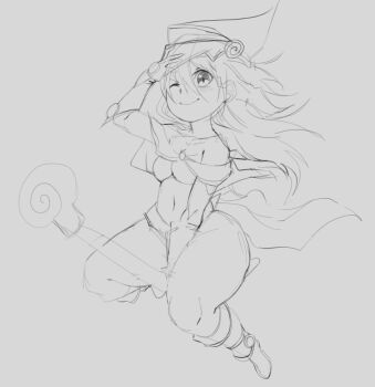 Rule 34 | dark magician girl, kyokeer, one eye closed, shortstack, thick thighs, thighs, wink, yu-gi-oh!