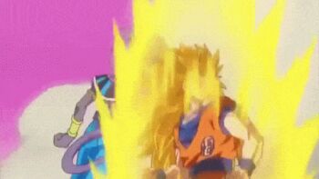 Rule 34 | alien, animated, animated gif, anime screenshot, dragon ball, dragonball z, dragonball z battle of gods, fighting, god of destruction beerus, lowres, son goku
