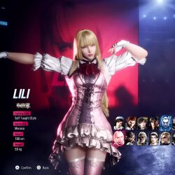 3d animated bad_tag blonde_hair emilie_de_rochefort helmet highres long_hair namco salt_(tekken) screencap tekken tekken_8 video video_game