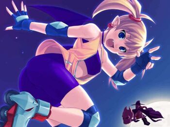 aq_interactive arcana_heart ass atlus examu inline_skates lilica_felchenerow lowres mike_(arcana_heart) official_art roller_skates skates smile source_request witch yasuzumi_yoriko