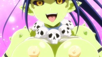 animated animated_gif bouncing_breasts breasts gobuko_nggiell monster_girl nipples peter_grill_to_kenja_no_jikan