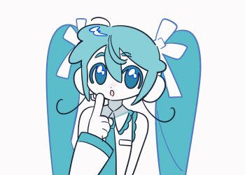 39 animated animated_gif aqua_eyes aqua_hair aqua_necktie bow detached_sleeves hatsune_miku headset highres long_hair necktie renzhi00334233 twintails very_long_hair vocaloid