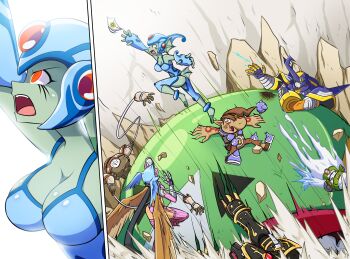 arbormon blitzmon chackmon digimon digimon_(creature) festus_flare fins frog_girl grottemon head_fins helmet kaiserleomon monster_girl ranamon sephirothmon shutumon