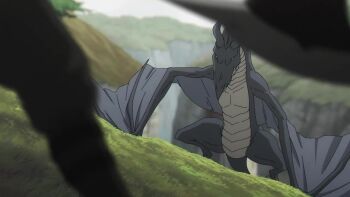 animated anime_screenshot battle blood death dragon elf explosion fern_(sousou_no_frieren) frieren long_hair pointy_ears short_hair sousou_no_frieren stark_(sousou_no_frieren) tagme video