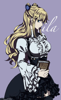 1girl blonde_hair blue_eyes breasts code_geass code_geass:_boukoku_no_akito large_breasts leila_malcal long_hair solo