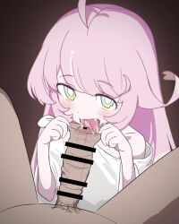 1boy 1girl age_difference animated bar_censor black_background blue_eyes blush bright_pupils censored erection facing_viewer fat fat_man fellatio foreskin foreskin_insertion foreskin_pull hetero highres licking licking_penis loli long_hair looking_at_viewer male_pubic_hair off_shoulder open_mouth oral penis pink_hair pov pov_crotch princess_connect! pubic_hair raphy_(princess_connect!) saliva saliva_trail shirt size_difference smile tied_shirt tongue tongue_out veins veiny_penis video what_a white_pupils