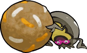 animal_focus ball bug commentary_request full_body kawaanago lowres nintendo no_humans pokemon pokemon_(creature) pokemon_focus rellor solo transparent_background