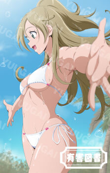 1girl bikini fuchi_(nightmare) highres minamino_kanade precure suite_precure swimsuit tagme wet