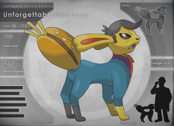 character_name eevee english_text fakemon from_side full_body fusion gen_1_pokemon harry_gold nintendo parody pokemon pokemon_(creature) seymour_skinner solo the_simpsons