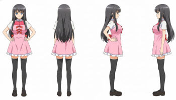 1girl black_hair eroge!_h_mo_game_mo_kaihatsu_zanmai himeno_kisara official_art reference_sheet