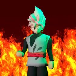 2boys 3d animated black_bodysuit black_pants blue_sash bodysuit colored_skin dougi dragon_ball dragon_ball_super earrings fire goku_black green_skin jewelry long_sleeves looking_at_viewer low_poly lowres mohawk multiple_boys pants pointy_ears potara_earrings purple_shirt red_sash reflux_gp ring saiyan sash shirt spiked_hair tagme video zamasu