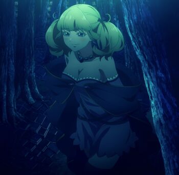 1girl blonde_hair blue_eyes breasts cleavage highres kekkon_yubiwa_monogatari morion_ravri_nokanatika stitched third-party_edit twintails