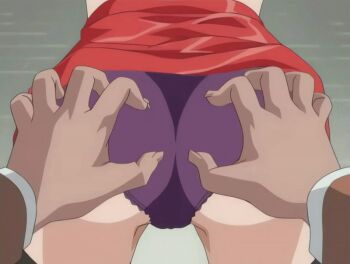 00s 1girl 2005 animated animated_gif anime_screenshot ass bathroom bible_black bible_black_only black_thighhighs breasts demon demon_boy earrings formal_clothes garter_straps huge_ass jacket jewelry large_breasts lingerie lipstick long_hair looking_back makeup mature_female necktie nipples old old_man open_mouth panties pantyhose pencil_skirt public_bathroom public_restroom purple_eyes pussy pussyold red_hair red_skirt skirt suit suit_jacket tagme takashiro_hiroko teacher thighhighs torn_clothes torn_panties underwear undressing zettai_ryouiki