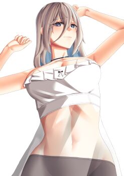 Rule 34 | 1girl, absurdres, aponia, aponia (mesmerizing blue), black shorts, blonde hair, blue eyes, breasts, commentary request, dress, highres, honkai (series), honkai impact 3rd, korean commentary, large breasts, long hair, looking at viewer, mole, mole under eye, navel, official alternate costume, pyeong il, see-through clothes, see-through dress, shorts, shorts under dress, simple background, solo, stomach, very long hair, white background