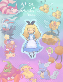 1girl alice_(alice_in_wonderland) alice_(alice_in_wonderland)_(cosplay) alice_(pokemon) alice&#039;s_adventures_in_wonderland blush buneary caterpie combee cosplay darkrai disney doduo furret gen_1_pokemon gen_2_pokemon gen_4_pokemon hands_on_own_hips legendary_pokemon may_(pokemon) mythical_pokemon nintendo parasect parody pikachu pokemon pokemon:_the_rise_of_darkrai pokemon_(anime) pokemon_dppt_(anime) shaymin shaymin_(land) squirtle tears vespiquen wartortle white_rabbit_(alice_in_wonderland) white_rabbit_(cosplay) yurano_(upao)