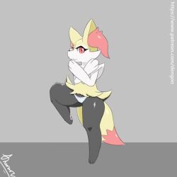 1girl animal_ears animated black_fur blue_panties bow bow_panties braixen dancing dengon fox_ears fox_tail furry furry_female gen_6_pokemon nintendo panties pokemon pokemon_(creature) sound source_request striped_clothes striped_panties tagme tail two-tone_panties underwear video white_fur white_panties yellow_fur