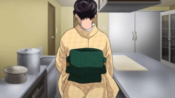 10s 1girl 2014 animated animated_gif ass ayaka_yoshino_(konna_ni_yasashiku_sareta_no) black_hair hair_bun huge_ass indoors japanese_clothes kimono kitchen konna_ni_yasashiku_sareta_no mature_female queen_bee_(animation_studio) single_hair_bun tagme walking yukata