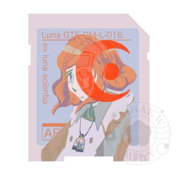 Rule 34 | abigail warwick, character name, closed mouth, collared shirt, commentary, english commentary, eyelashes, frown, highres, jewelry, kyokugen dasshutsu, kyokugen dasshutsu adv: zennin shibou desu, luna (kyokugen dasshutsu), medium hair, necklace, orange hair, sd card, shirt, simple background, solo, spoilers, vest, white background, white vest