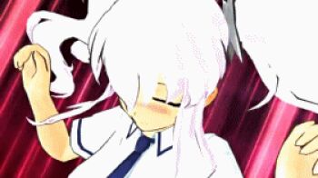 10s 3d animated animated_gif ass blush bouncing_breasts bra breasts eyepatch jiggle large_breasts lowres panties senran_kagura senran_kagura_shinovi_versus torn_clothes underwear white_hair yagyu_(senran_kagura)