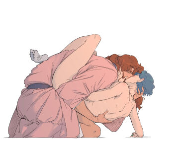 bishoujo_senshi_sailor_moon drunk highres kino_makoto kiss mercuri0ff mizuno_ami nude tagme yuri