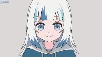 1girl animated blue_eyes candy cheu food gawr_gura hololive hololive_english loli mistake multicolored_hair semen_on_hands shark_girl sweater tagme two-tone_hair video virtual_youtuber