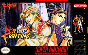 Rule 34 | 2boys, alley, blonde hair, dougi, fingerless gloves, game console, gloves, highres, karate gi, multiple boys, muscular, muscular male, nintendo, oobari masami, robert garcia, ryuuko no ken, sakazaki ryo, super nintendo, takara