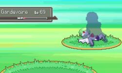 1boy 1girl animated audible_music colored_skin froll_(artist) gameplay_mechanics gardevoir gen_3_pokemon green_hair green_skin hetero highres missionary moaning multicolored_skin nintendo pixel_art pokemon rape red_eyes self-upload sex sound spread_legs tagme two-tone_skin typo vaginal video white_skin