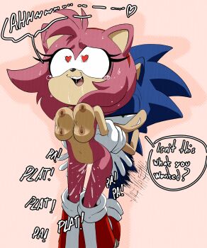 1boy absurdres amy_rose animal_ears animal_nose blue_ears blue_fur blue_hair blue_quills boots naked_boots bouncing_breasts breasts cum ejaculation english_text eyelashes female_ejaculation footwear_only fur furry furry_female furry_male furry_with_furry gloves grin hairband handwear_and_footwear_only heart heart-shaped_pupils heart_after_text heart_eyes hedgehog hetero highres inkershike moaning motion_blur motion_lines multicolored_boots multicolored_clothing multicolored_footwear multicolored_shoes naked_footwear narrowed_eyes navel nipples nude pink_background pink_ears pink_fur pink_hair tongue pussy pussy_juice red_boots red_footwear red_shoes sega sex sex_from_behind shoes short_hair simple_background smile sonic_(series) sonic_the_hedgehog sweat sweatdrop symbol-shaped_pupils tan_arms tan_countershading tan_inner_ear tears thick_eyelashes thigh_gap tongue two_tone_boots two_tone_clothing two_tone_footwear two_tone_shoes white_boots white_footwear white_gloves white_shoes