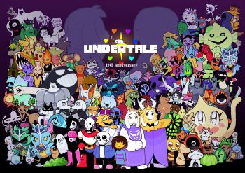 aaron_(undertale) absolutely_everyone alphys animal_ears anniversary annoying_dog antlers armor asgore_dreemurr astigmatism_(undertale) bear_ears big_mouth bird_that_carries_you_over_a_disproportionately_small_gap black_hair blue_jacket blue_shirt boots bratty_(undertale) brown_hair burgerpants business_manticore catty_(undertale) character_request charles_(undertale) chilldrake clam_girl_(undertale) clam_guy_(undertale) cloak colored_skin commentary_request copyright_logo diamond_boy_1 diamond_boy_2 diamond_receptionist dog dog_boy dog_ears dog_girl dogamy dogaressa doggo_(undertale) dress_lion drunk_bun dummy_(undertale) endogeny everyone eyepatch ficus_licker final_froggit fins fish_girl fish_receptionist frisk_(undertale) froggit fuku_fire furry furry_female furry_male gaster_follower_1 gaster_follower_2 gaster_follower_3 gerson_boom gift_bear glyde_(undertale) goat_boy goat_girl goat_horns goner_kid greater_dog grillby gyftrot hand_receptionist head_fins heart heats_flamesman highres hood hooded_cloak horns ice ice_cap ice_cube ice_wolf inn_keeper_(undertale) jacket jerry_(undertale) knight_knight_(undertale) lemon_bread lesser_dog library_lizard library_loox logo loox loren_(undertale) madjick memoryhead mettaton mettaton_ex migosp moldbygg moldsmal monster_kid_(undertale) mouse_ears mtt_resort_janitor muffet muffet&#039;s_pet napstablook newspaper_editor_1 nice_cream_guy omotimoti55 oni_(undertale) onionsan parsnik politics_bear punk_hamster pyrope_(undertale) rabbit_boy rabbit_ears rabbit_girl rabbit_girl_(undertale) rabbit_kid_(undertale) ragel_(undertale) reaper_bird red_bird_(undertale) red_boots red_demon_(undertale) red_scarf reptile_girl river_person_(undertale) royal_guard_01_(undertale) royal_guard_02_(undertale) sad_dragon scared_donut_guy scarf scarf_mouse shirt short_hair shyren skateboard_girl_(undertale) snowdin_shopkeeper snowdrake snowdrake&#039;s_father snowdrake&#039;s_mother snowman snowman_(undertale) so_sorry_(undertale) striped_clothes striped_shirt temmie toriel tsunderplane undertale undyne utdr_(toby_fox) vegetoid vulkin w.d._gaster whimsalot whimsun white_shirt woshua yellow_skin