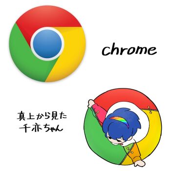 1girl blue_hair cape cloak google_chrome hairband itatatata multicolored_clothes multicolored_hairband patchwork_clothes rainbow_gradient short_hair simple_background solo tenkyuu_chimata touhou translation_request white_background white_cloak zipper