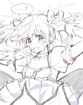 Rule 34 | 2girls, akemi homura, akemi homura (magical girl), ban45601, black pantyhose, blush, commentary, dress, female pov, gloves, highres, kaname madoka, kaname madoka (magical girl), limited palette, mahou shoujo madoka magica, mahou shoujo madoka magica (anime), multiple girls, open mouth, pantyhose, pink eyes, pink hair, pov, purple dress, speech bubble, straddling, sweat, twintails, yuri