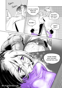 1boy 1girl 2024 abs abs_peek absurdres antenna_hair aroused_nosebleed ass belt black_hair black_necktie black_pants blood blush breasts close-up collared_shirt comic commentary english_commentary english_text female_pervert flying_sweatdrops from_above from_below hair_between_eyes hair_slicked_back heart heart_print hetero highres ladder licking_lips light_bulb long_bangs long_sleeves looking_at_ass looking_up medium_breasts medium_hair multiple_views necktie nipples nose_blush nosebleed on_ladder original panels pants partially_colored pectorals pectorals_peek pervert purple_eyes purple_sweater role_reversal round_eyewear shirt short_hair sleeves_rolled_up speech_bubble spot_color sweater teacher_and_student teeth thought_bubble toned toned_male tongue tongue_out turtleneck turtleneck_sweater twitter_username upper_teeth_only v-shaped_eyebrows white_shirt whjtedragonfly