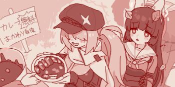 4girls animal_ear_hairband animal_ears blue_archive blush newsboy_cap cape chestnut_mouth curry faceless faceless_female fake_animal_ears food giving_food hair_over_one_eye hairband halo hasumi_(blue_archive) hat head_out_of_frame hiyori_(blue_archive) holding holding_plate leaf leaf_on_head long_hair long_sleeves looking_at_another lowres maibotsumou miyu_(blue_archive) multiple_girls neckerchief oekaki open_mouth out_of_frame plate queue rabbit_ear_hairband rabbit_ears school_uniform serafuku side_ponytail smile stock_pot tegaki_draw_and_tweet upper_body wings