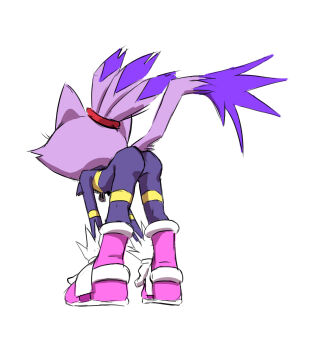 1girl absurdres adam_bryce_thomas animal_ears blaze_the_cat blaze_the_cat_(riders) boots cat_ears cat_girl cat_tail from_behind fur-trimmed_gloves fur_trim furry furry_female gloves highres jumpsuit pink_boots ponytail purple_fur simple_background sketch sonic_(series) sonic_riders:_zero_gravity sonic_riders_(series) stretching tail third-party_source white_background white_gloves zipper_pull_tab