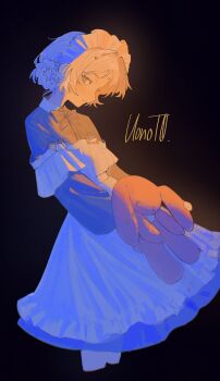 balloon_party dress headband highres oji-sama_(ochi4t) reverse:1999 stuffed_toy white_hair