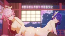 1boy 2girls 3d aether_(genshin_impact) animal_ears animated artist_name ass ass-to-ass black_thighhighs blush bouncing_breasts breasts buttjob censored cherry_blossoms chiyo1000nights cleft_of_venus cooperative_buttjob cowgirl_position cum cum_in_pussy cumdrip cunnilingus curvy dutch_angle ejaculation ffm_threesome fox_ears fox_girl genshin_impact girl_on_top grabbing_another&#039;s_breast grabbing_from_behind groin groping group_sex hair_ornament haruya3d highres holding_hands huge_filesize interior kiss large_breasts large_penis long_hair looking_at_viewer moaning moon mosaic_censoring multiple_girls navel nipples nude open_mouth oral penis petals pink_hair pov purple_eyes purple_hair pussy raiden_shogun sex shiny_skin smile sound spread_legs straddling teamwork_(sexual) testicles thick_thighs thighhighs thighs threesome vaginal video wide_hips yae_miko