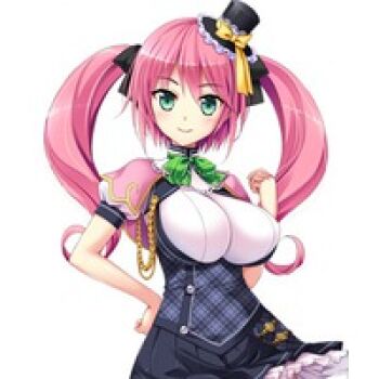 blue_sky green_eyes honoo_no_haramase_oppai_ero_appli_gakuen nikozaki_riko pink_hair sky tagme white_background