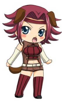 00s 1girl animal_ears animated animated_gif blush chibi code_geass dog_ears female_focus kouzuki_kallen lowres open_mouth simple_background sinko_(sinsin) solo tail white_background
