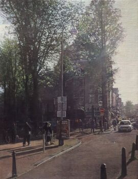 Rule 34 | 6+others, apartment, bicycle, bollard, building, car, check commentary, check vehicle, commentary request, day, european architecture, highres, lamppost, motor vehicle, multiple others, muted color, naohiro ito, no entry sign, opel (company), original, outdoors, people, photorealistic, realistic, road, road sign, scenery, sidewalk, sign, standing, street, sunlight, town, tree, vehicle request, walking, window