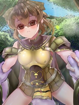 1girl absurdres arm_grab breasts brown_eyes brown_hair corruption cum cum_in_pussy delthea_(fire_emblem) disinterested expressionless eyes_in_shadow female_focus femdom fire_emblem fire_emblem_echoes:_shadows_of_valentia forest frown girl_on_top hair_between_eyes highres holding_hands huge_filesize icecream_(kwsu2482) looking_at_viewer mind_control nature nintendo outdoors pov ponytail pov rape short_hair small_breasts solo_focus spread_legs straddling tatarrah thighs vaginal